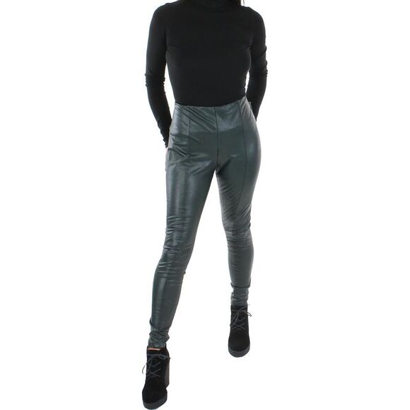 Lysse Pants - Lysse Womens Green Faux Leather High Waist Breathable Base Leggings NWT